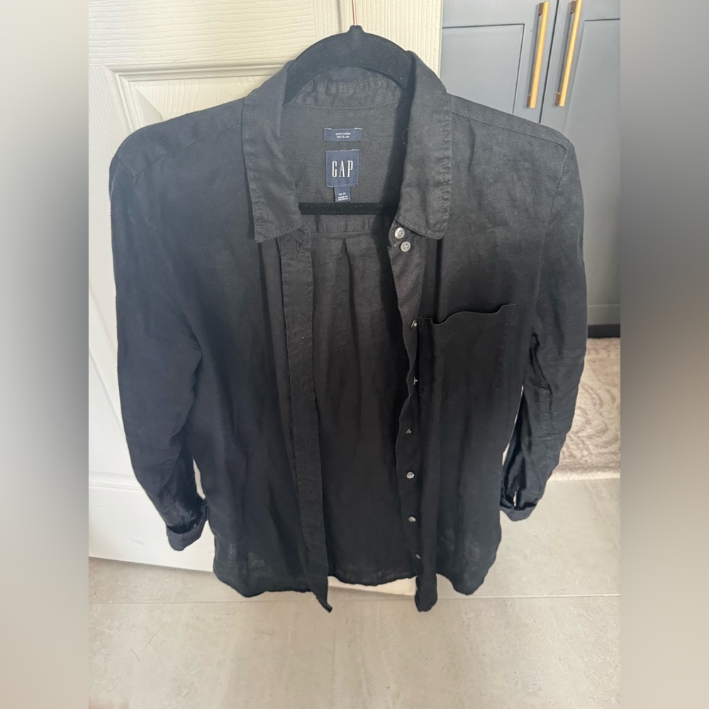Gap 100% Linen Button Down Shirt